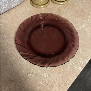 Elegant purple Glass Plates~ DONATING SOON ~~
